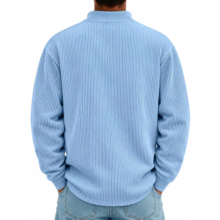 Men’s Full Size Quarter-Zip Long Sleeve Sweatshirt Plus Apparel and Accessories