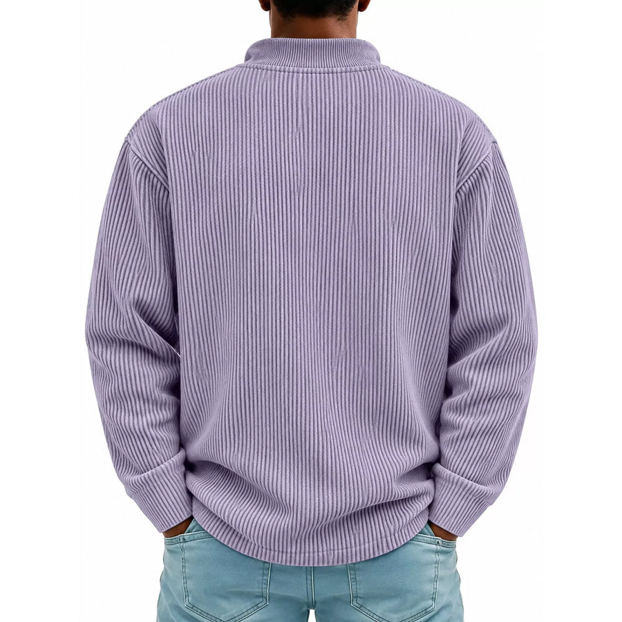 Men’s Full Size Quarter-Zip Long Sleeve Sweatshirt Plus Apparel and Accessories