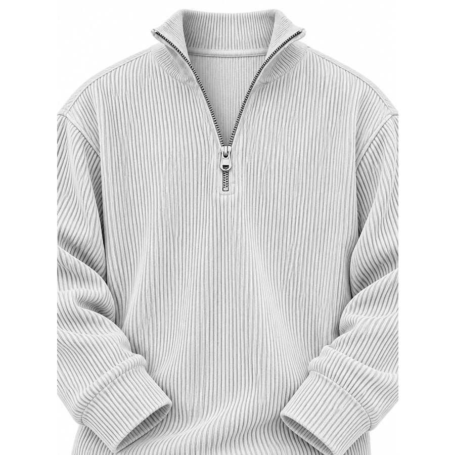 Men’s Full Size Quarter-Zip Long Sleeve Sweatshirt Plus Apparel and Accessories