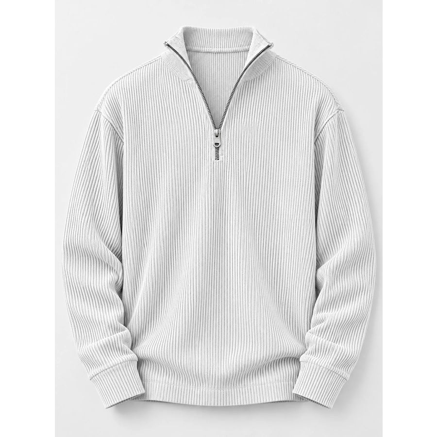 Men’s Full Size Quarter-Zip Long Sleeve Sweatshirt Plus Apparel and Accessories
