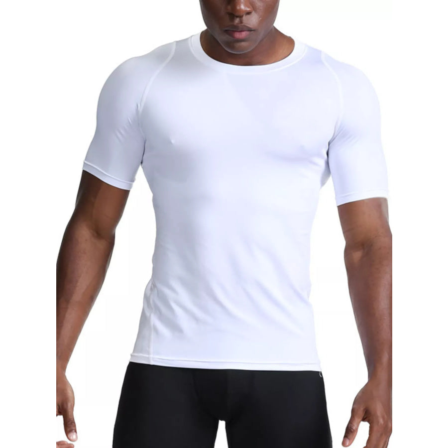 Men’s Full Size Quick-Dry Active T-Shirt Plus Size White / S Apparel and Accessories