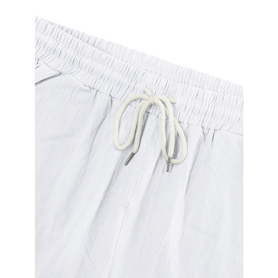 Men’s Full Size Relaxed Fit Cargo Drawstring Pants Plus Size Apparel and Accessories