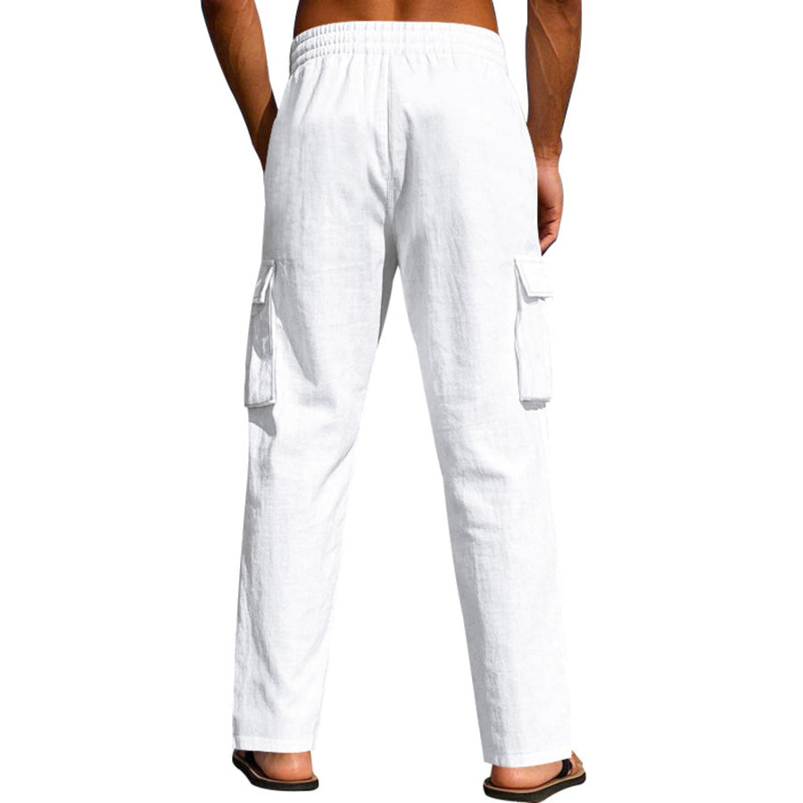 Men’s Full Size Relaxed Fit Cargo Drawstring Pants Plus Size Apparel and Accessories