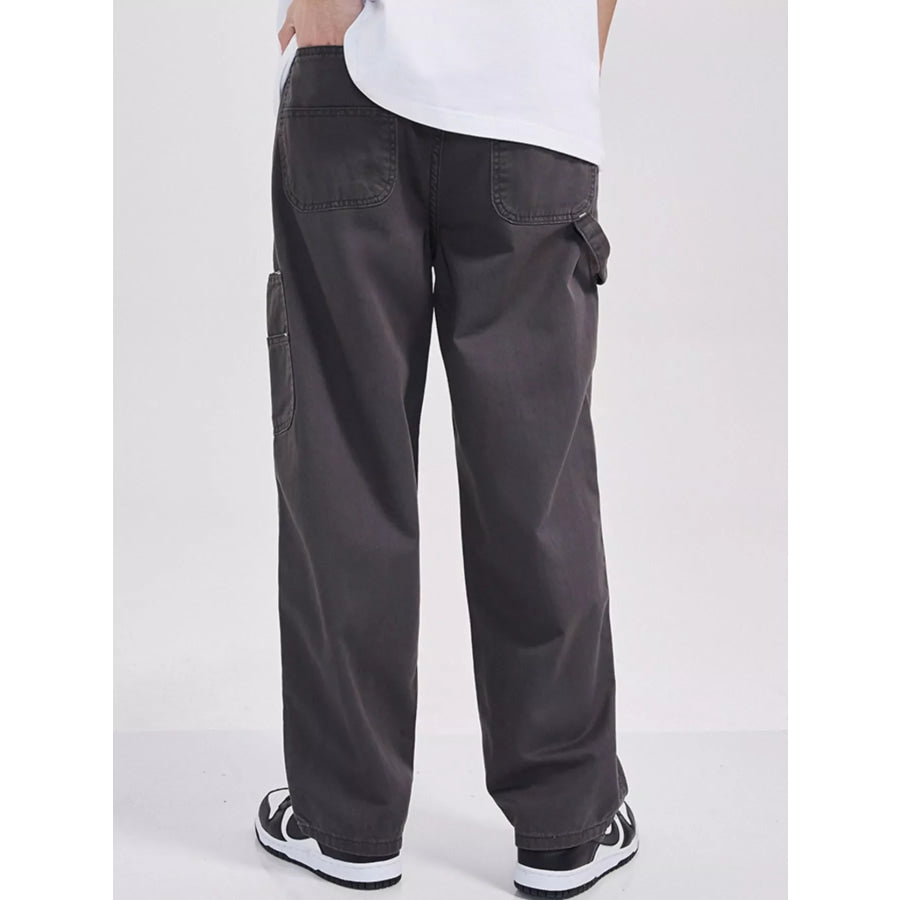 Men’s Full Size Relaxed Fit Cargo Jeans Plus Size Apparel and Accessories