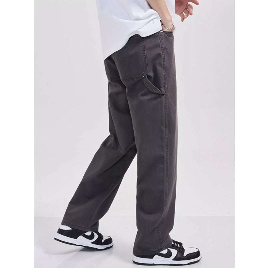 Men’s Full Size Relaxed Fit Cargo Jeans Plus Size Apparel and Accessories