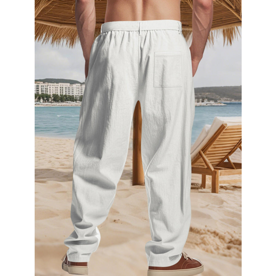 Men’s Full Size Relaxed Fit Pleated Pants Plus Size Apparel and Accessories
