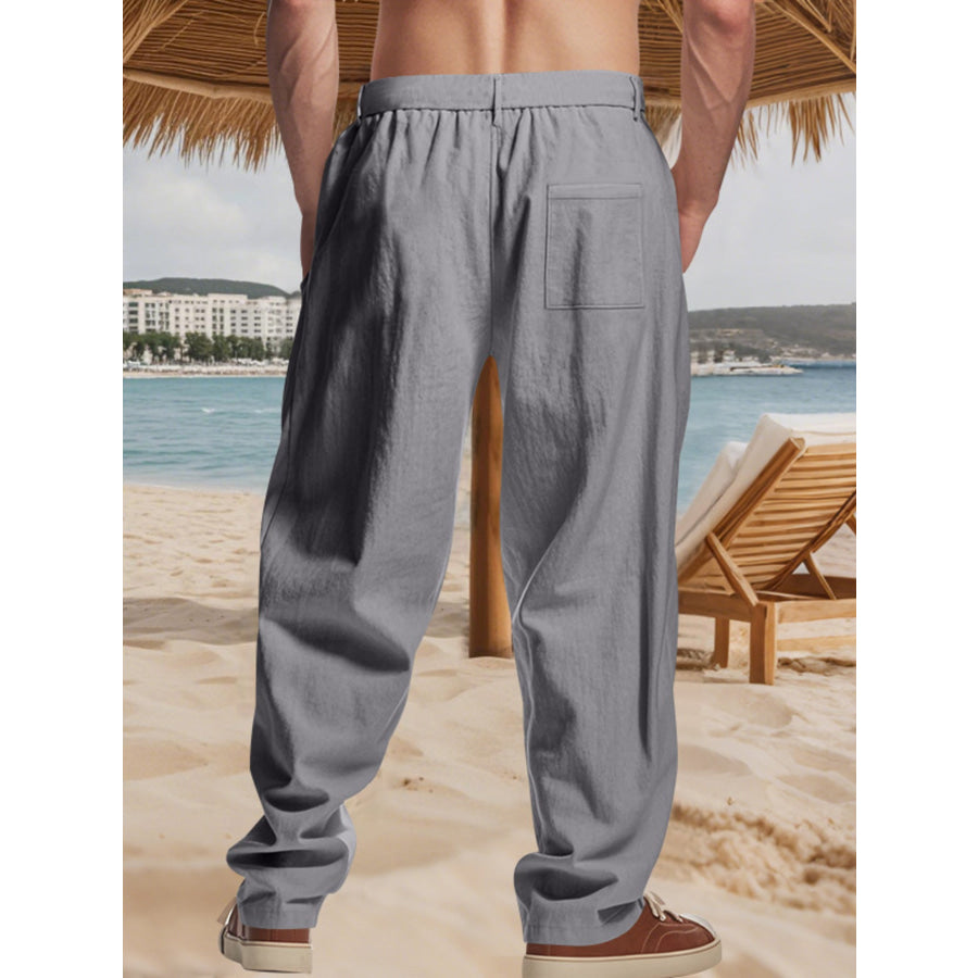 Men’s Full Size Relaxed Fit Pleated Pants Plus Size Apparel and Accessories