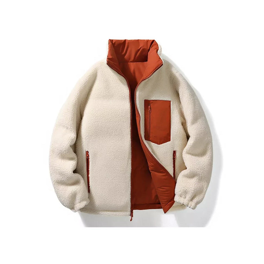 Men’s Full Size Reversible Sherpa-Lined Puffer Plus Apparel and Accessories
