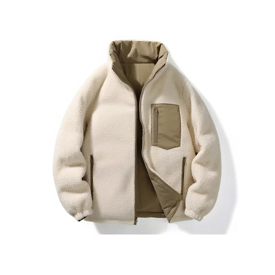 Men’s Full Size Reversible Sherpa-Lined Puffer Plus Apparel and Accessories