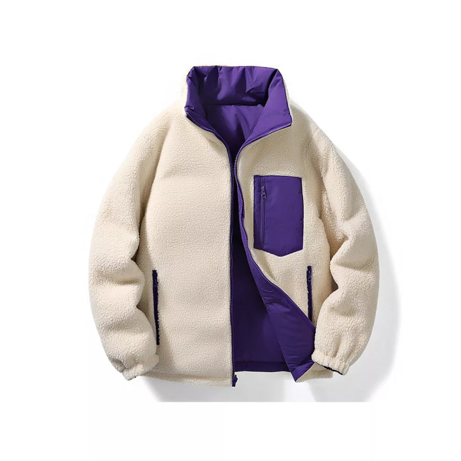 Men’s Full Size Reversible Sherpa-Lined Puffer Plus Apparel and Accessories