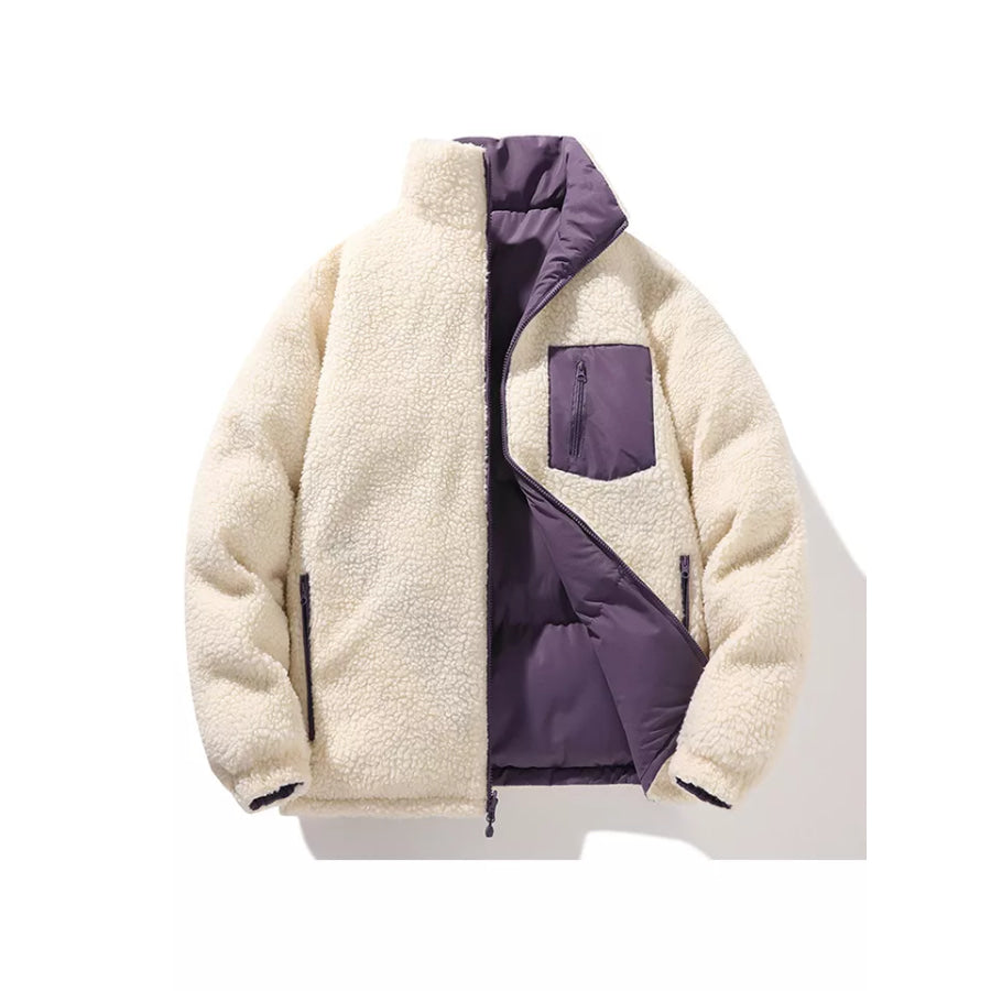 Men’s Full Size Reversible Sherpa-Lined Puffer Plus Apparel and Accessories