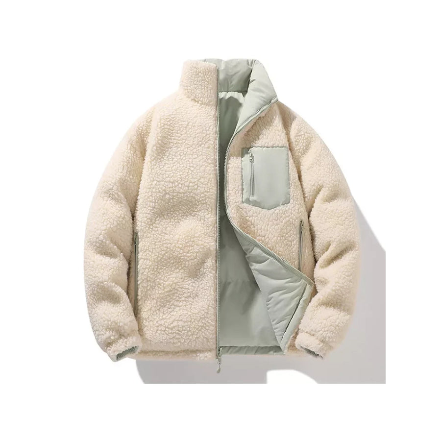 Men’s Full Size Reversible Sherpa-Lined Puffer Plus Apparel and Accessories