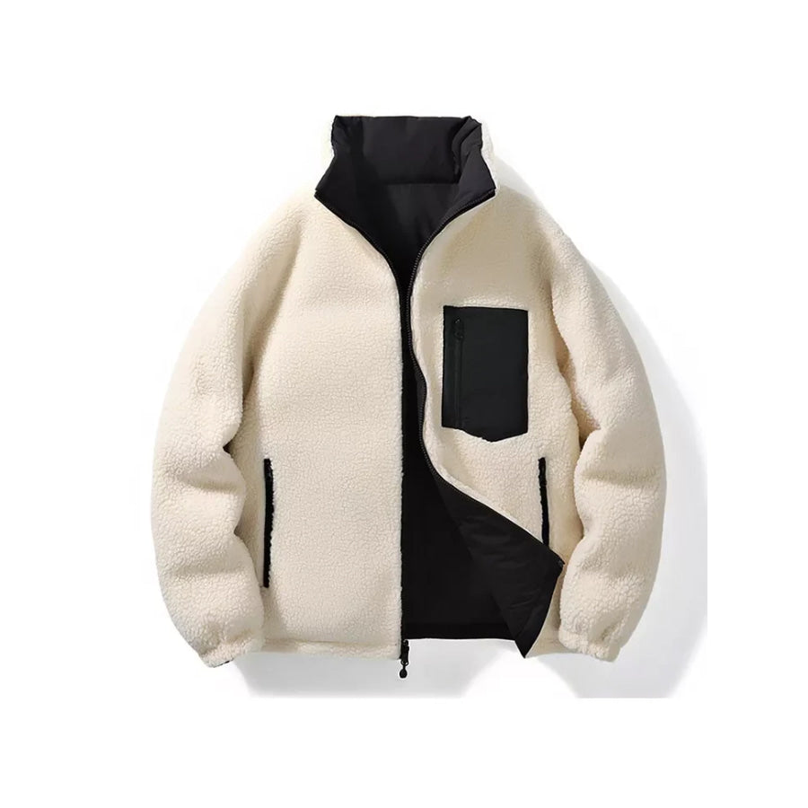 Men’s Full Size Reversible Sherpa-Lined Puffer Plus Apparel and Accessories