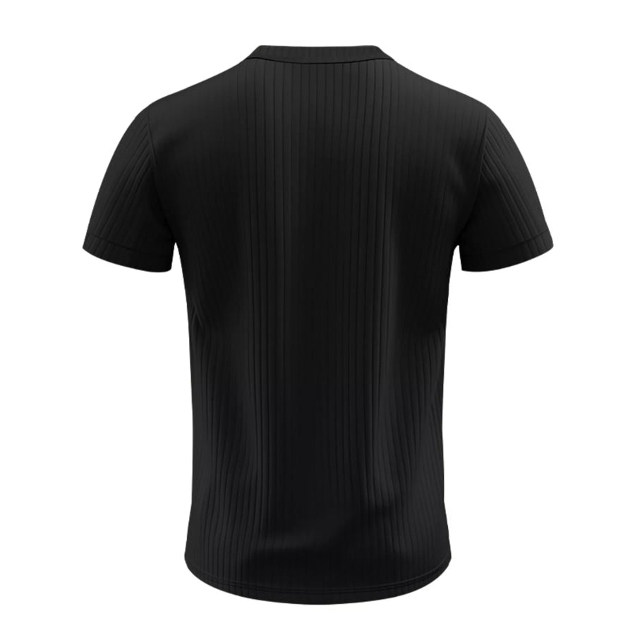 Men’s Full Size Ribbed Button-Down Casual T-Shirt Plus Size Apparel and Accessories