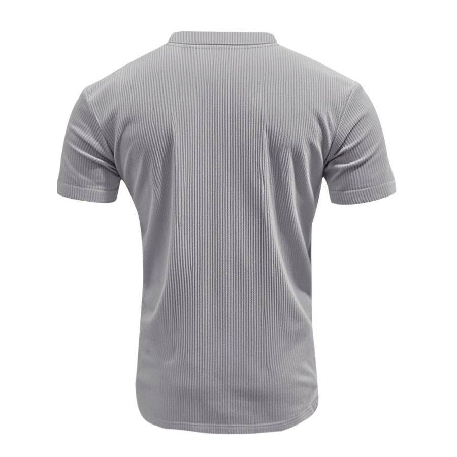 Men’s Full Size Ribbed V-Neck T-Shirt Plus Size Apparel and Accessories
