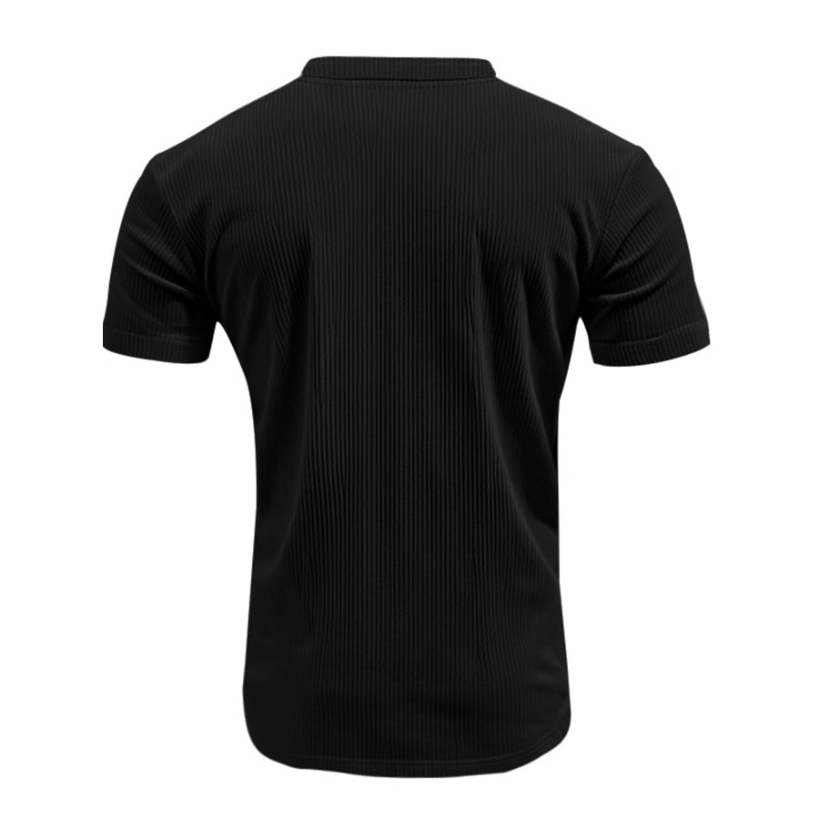 Men’s Full Size Ribbed V-Neck T-Shirt Plus Size Apparel and Accessories