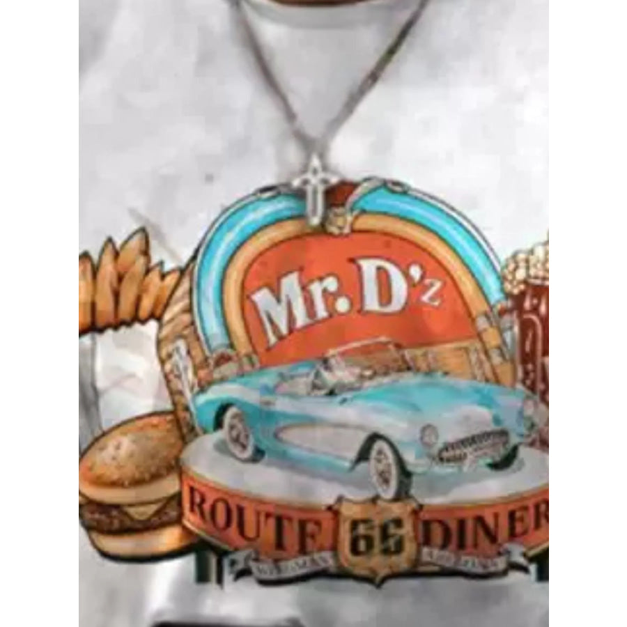 Men’s Full Size Round Neck Graphic T-Shirt Plus Size Apparel and Accessories