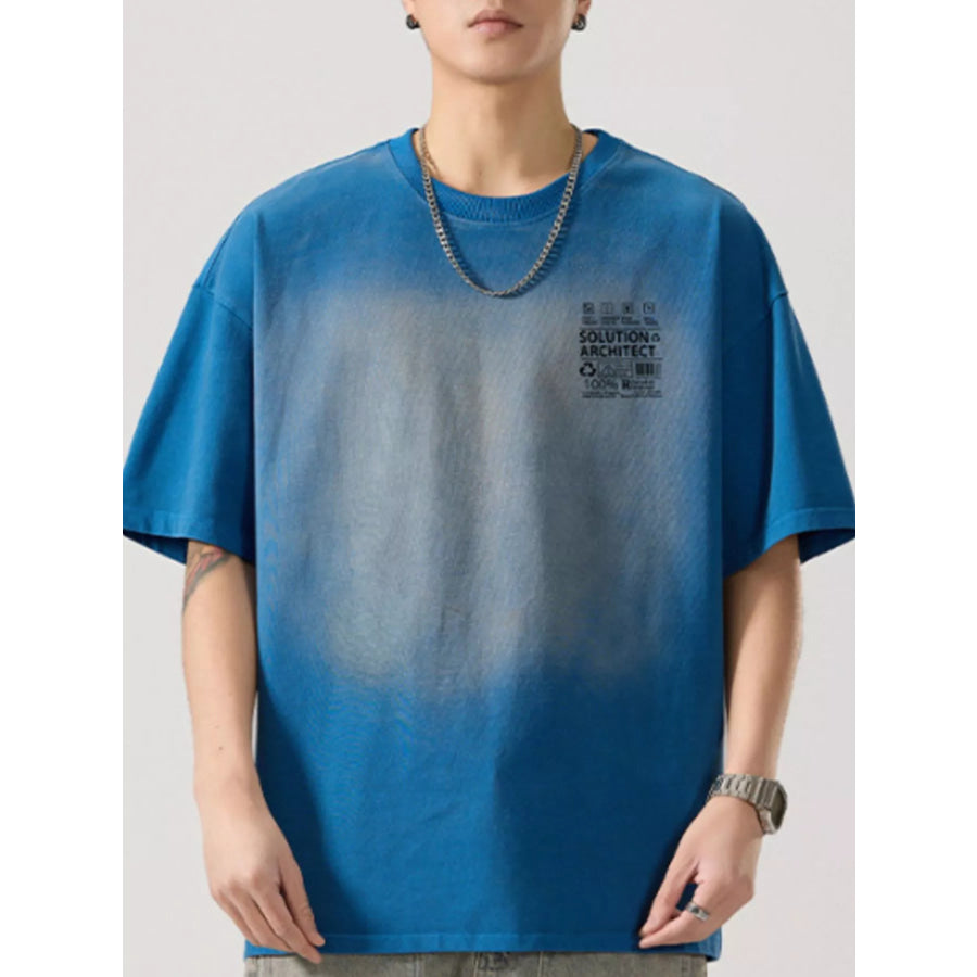 Men’s Full Size Round Neck Oversized T-Shirt Plus Size Apparel and Accessories