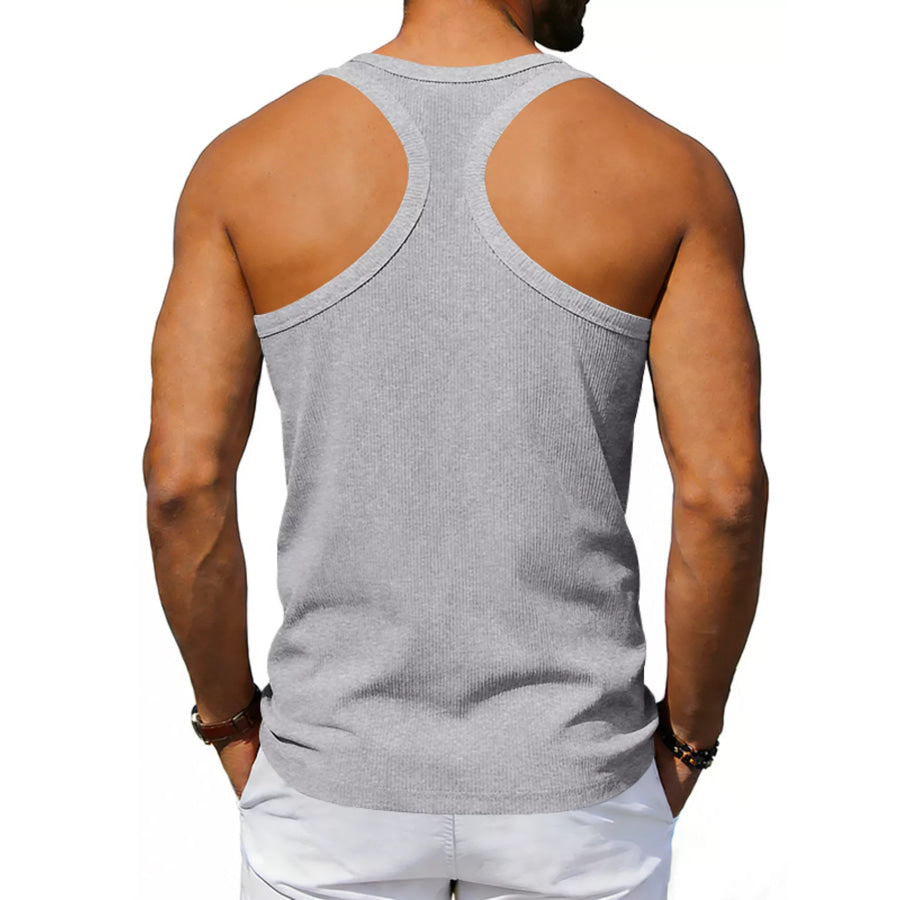 Men’s Full Size Round Neck Tank Plus Size Apparel and Accessories