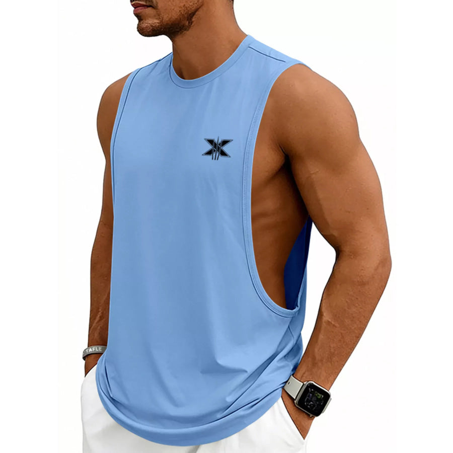 Men’s Full Size Round Neck Tank Plus Size Apparel and Accessories