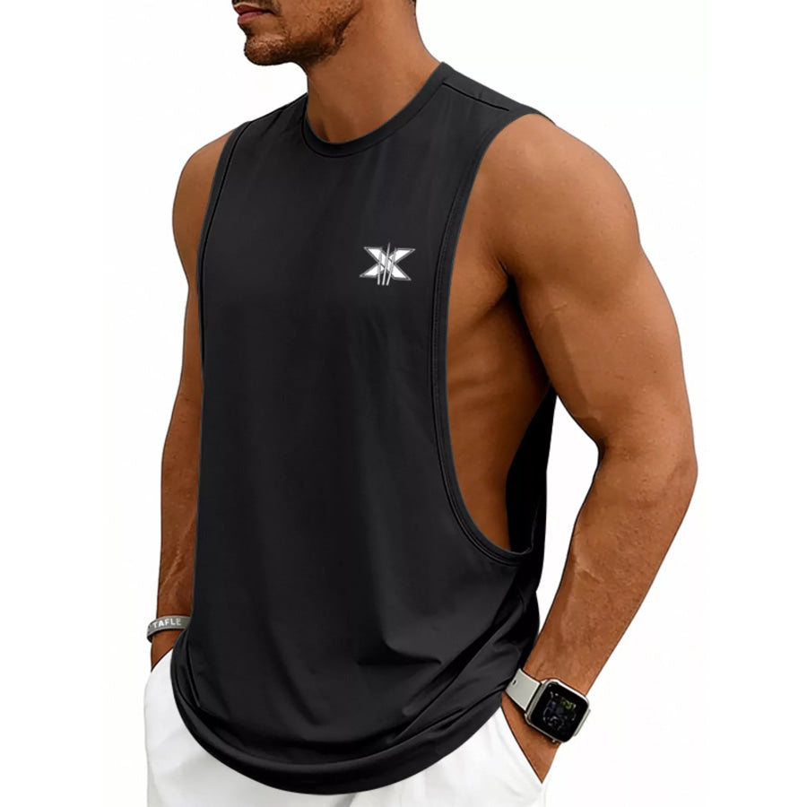 Men’s Full Size Round Neck Tank Plus Size Apparel and Accessories