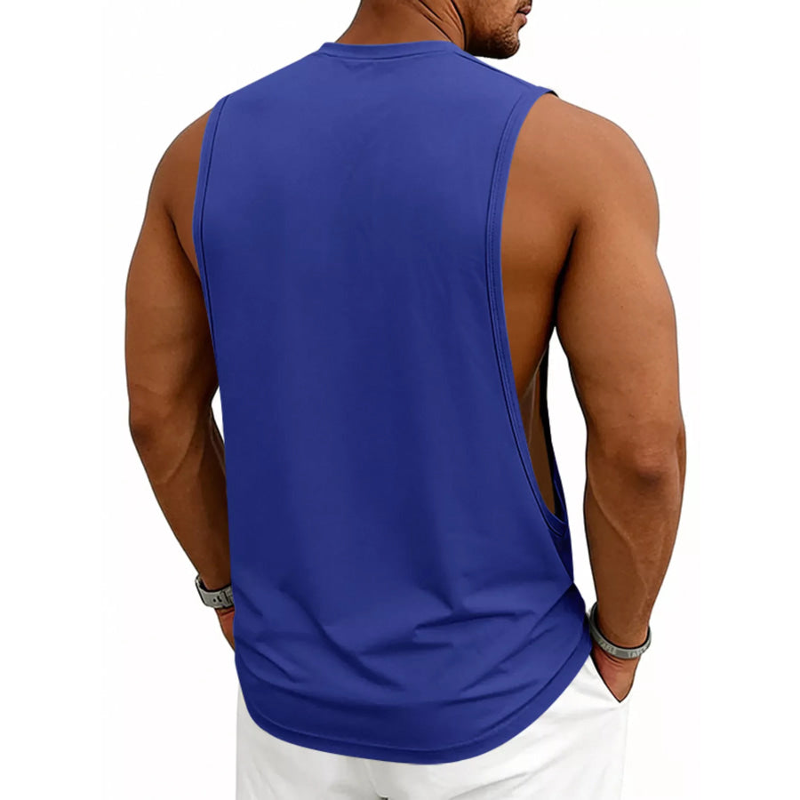 Men’s Full Size Round Neck Tank Plus Size Apparel and Accessories