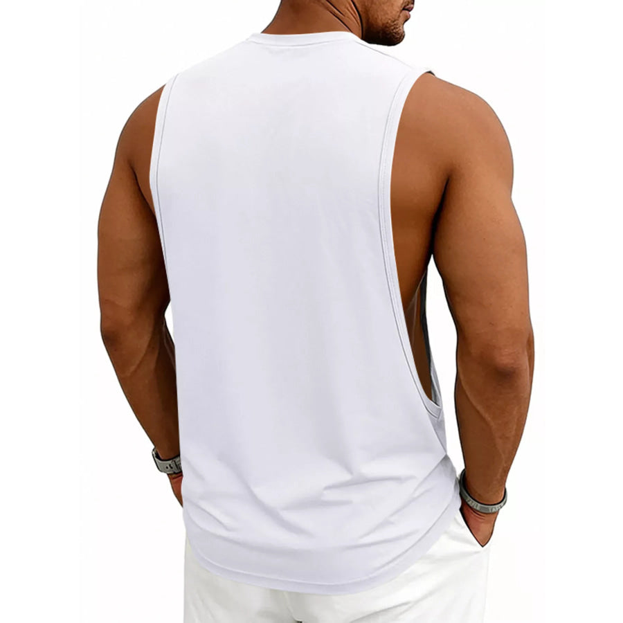 Men’s Full Size Round Neck Tank Plus Size Apparel and Accessories