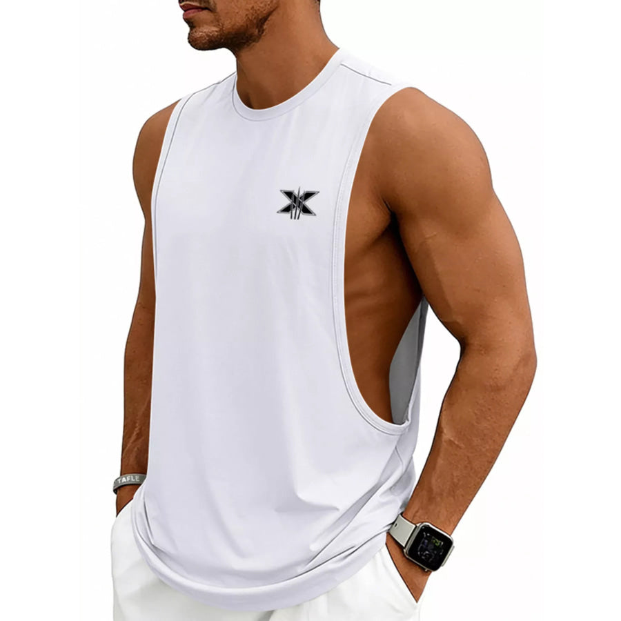 Men’s Full Size Round Neck Tank Plus Size White / S Apparel and Accessories