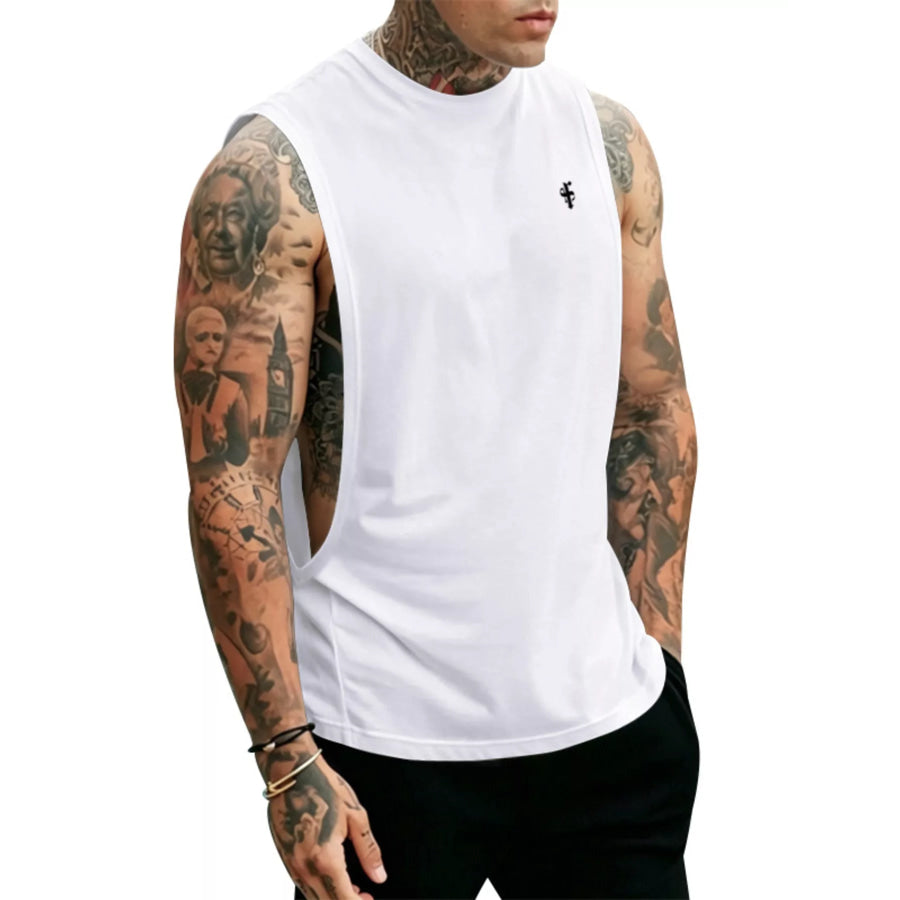 Men’s Full Size Round Neck Tank Top Plus Size Apparel and Accessories