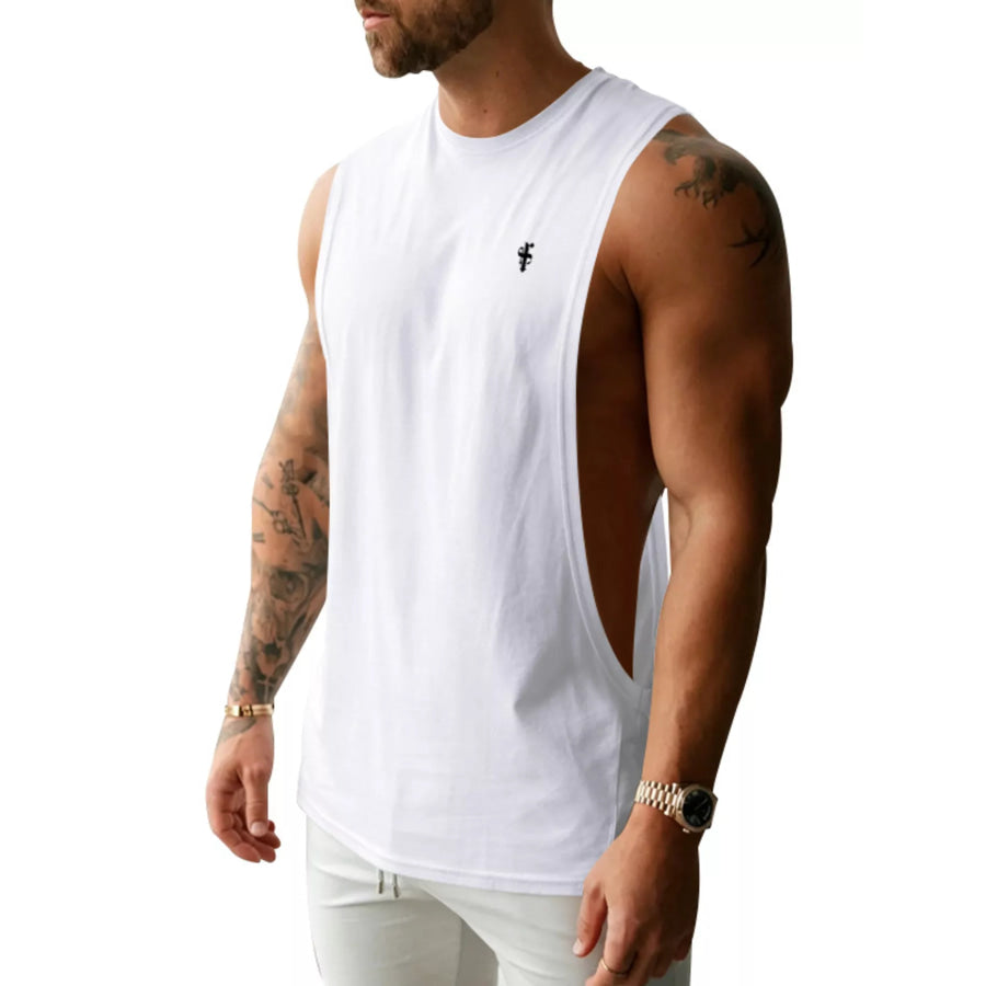 Men’s Full Size Round Neck Tank Top Plus Size Apparel and Accessories