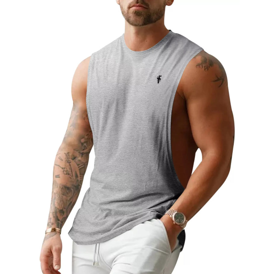 Men’s Full Size Round Neck Tank Top Plus Size Apparel and Accessories