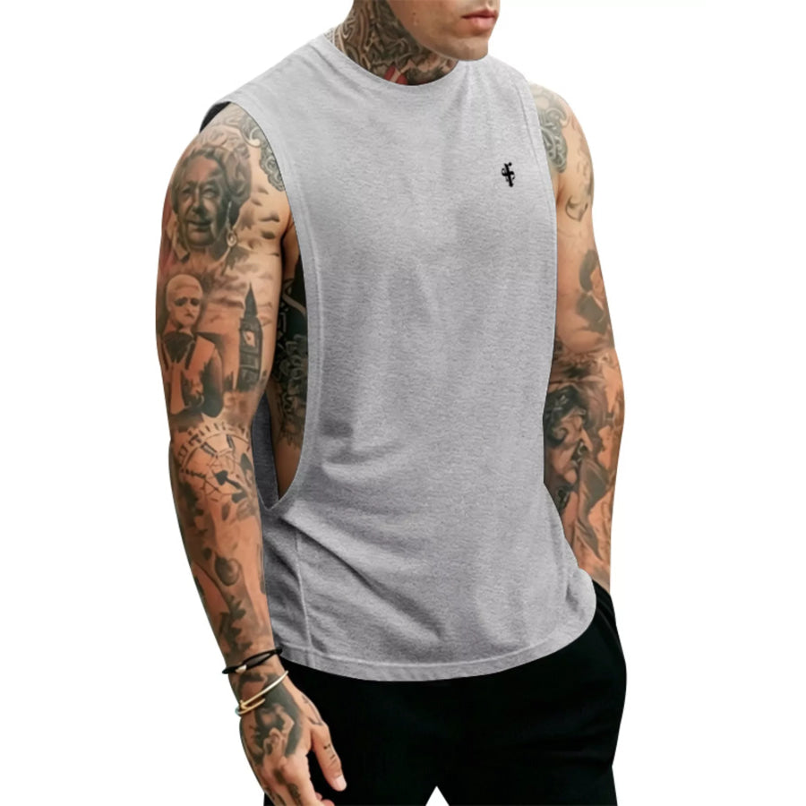 Men’s Full Size Round Neck Tank Top Plus Size Apparel and Accessories