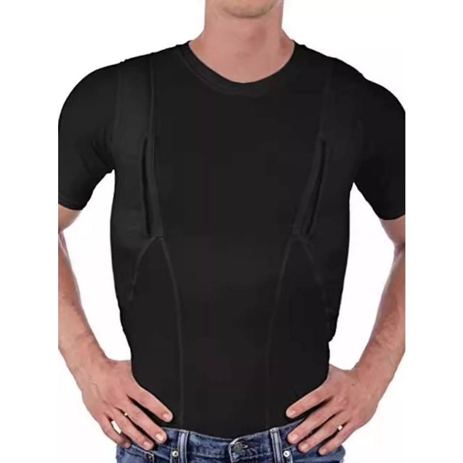 Men’s Full Size Short Sleeve Active T-Shirt Plus Black / S Apparel and Accessories