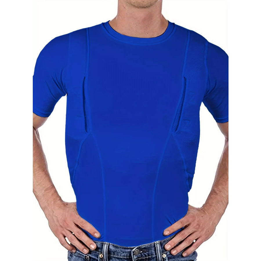 Men’s Full Size Short Sleeve Active T-Shirt Plus Royal Blue / S Apparel and Accessories