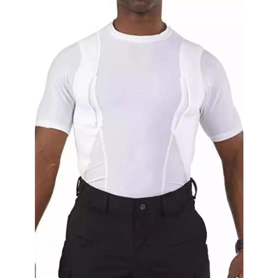 Men’s Full Size Short Sleeve Active T-Shirt Plus White / S Apparel and Accessories