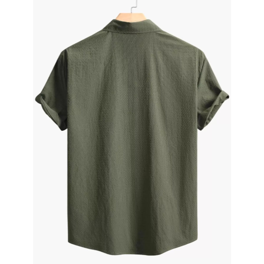 Men’s Full Size Short-Sleeve Casual Shirt Plus Size Apparel and Accessories
