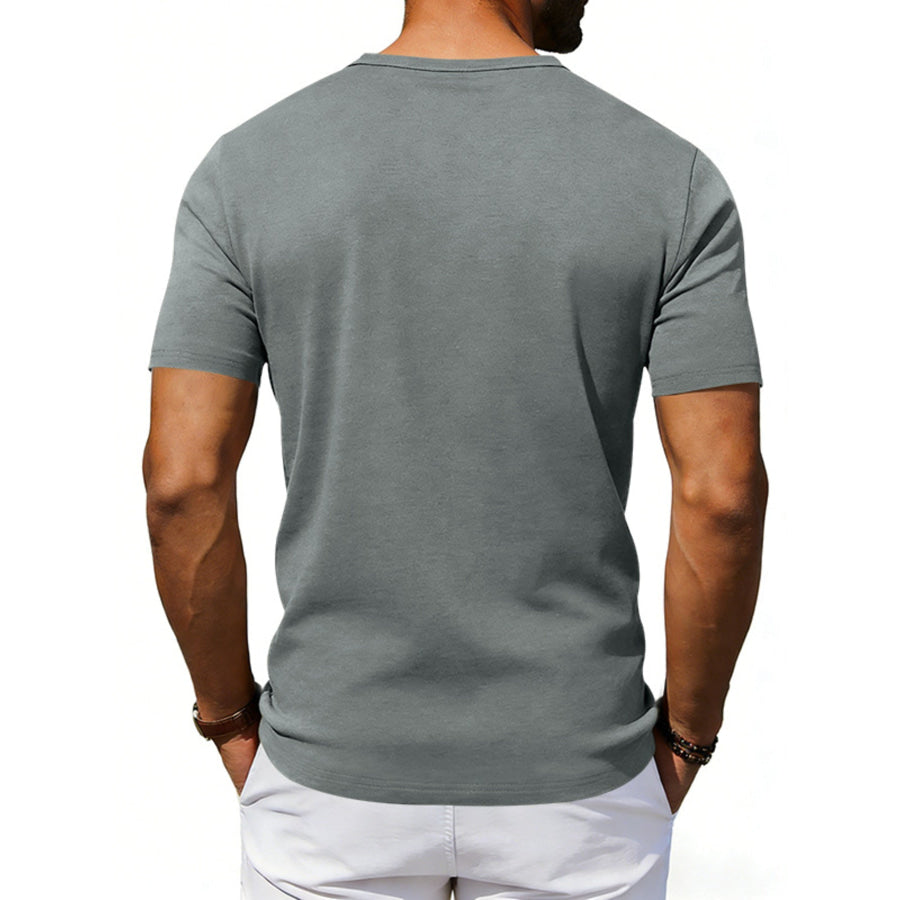 Men’s Full Size Short Sleeve Pocket T-Shirt Plus Size Apparel and Accessories