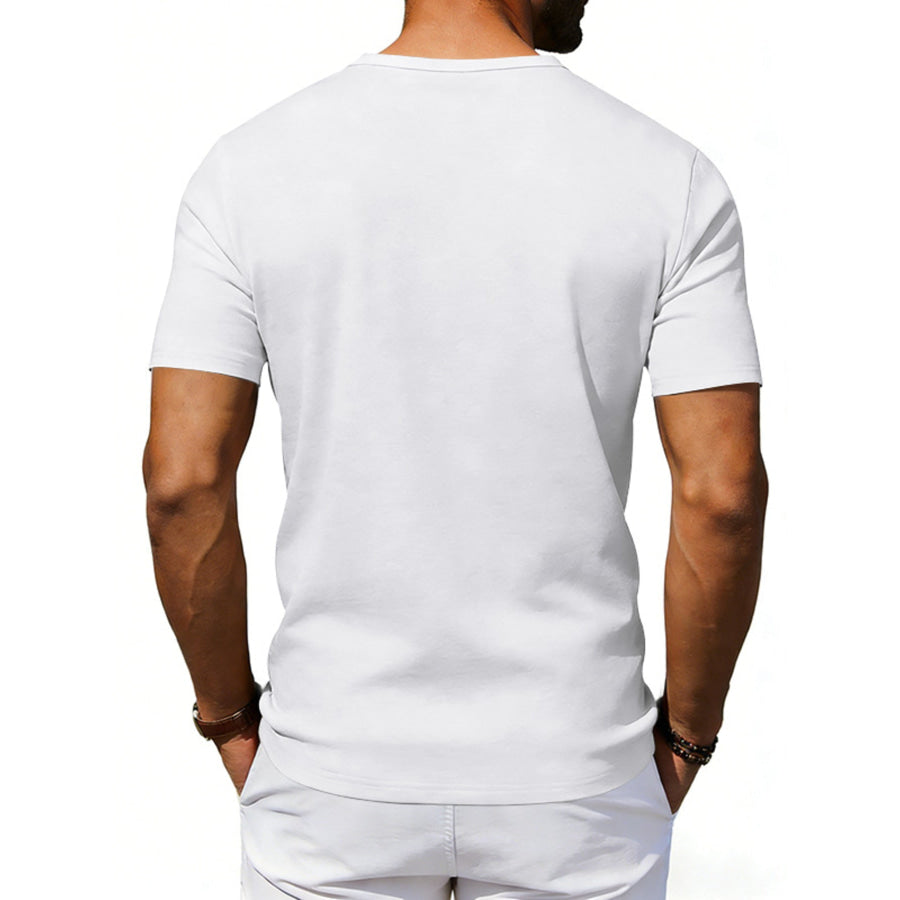 Men’s Full Size Short Sleeve Pocket T-Shirt Plus Size Apparel and Accessories