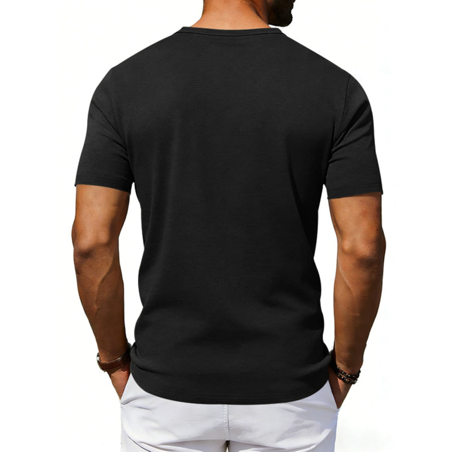 Men’s Full Size Short Sleeve Pocket T-Shirt Plus Size Apparel and Accessories