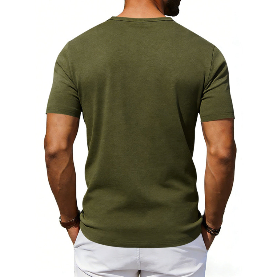 Men’s Full Size Short Sleeve Pocket T-Shirt Plus Size Apparel and Accessories