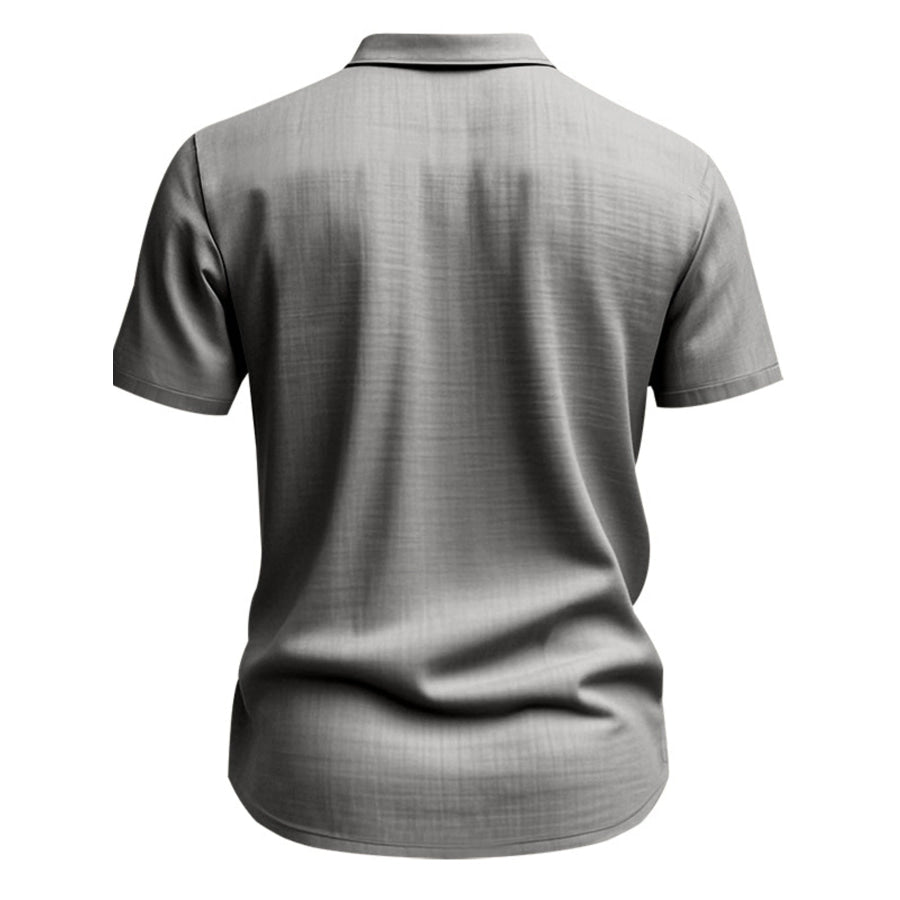 Men’s Full Size Short Sleeve Shirt with Pockets Plus Size Apparel and Accessories