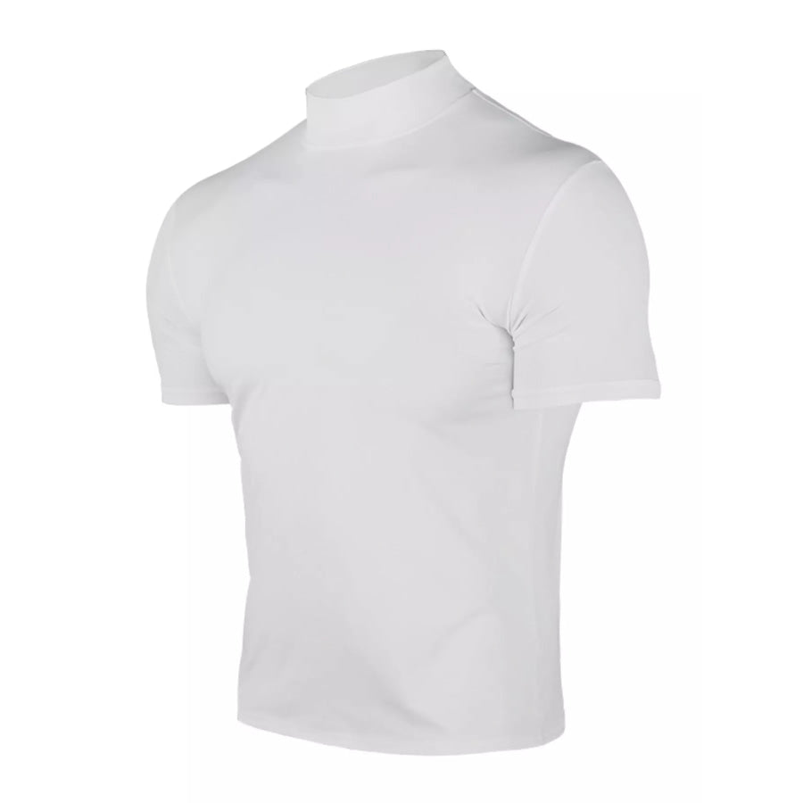 Men’s Full Size Short Sleeve Turtleneck T-Shirt Plus Size Apparel and Accessories