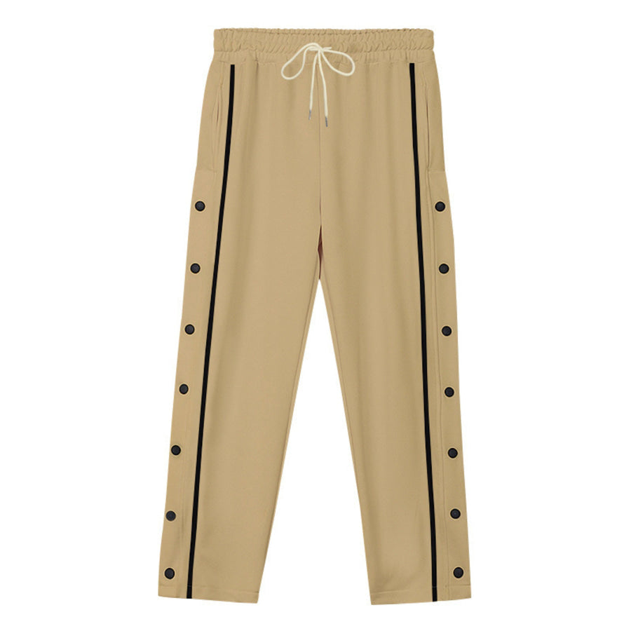 Men’s Full Size Side Snap Button Pants Plus Apparel and Accessories