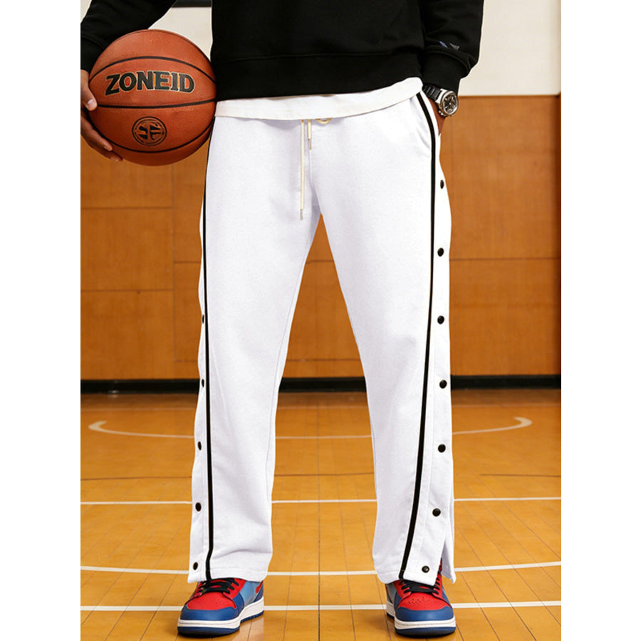 Men’s Full Size Side Snap Button Pants Plus Apparel and Accessories
