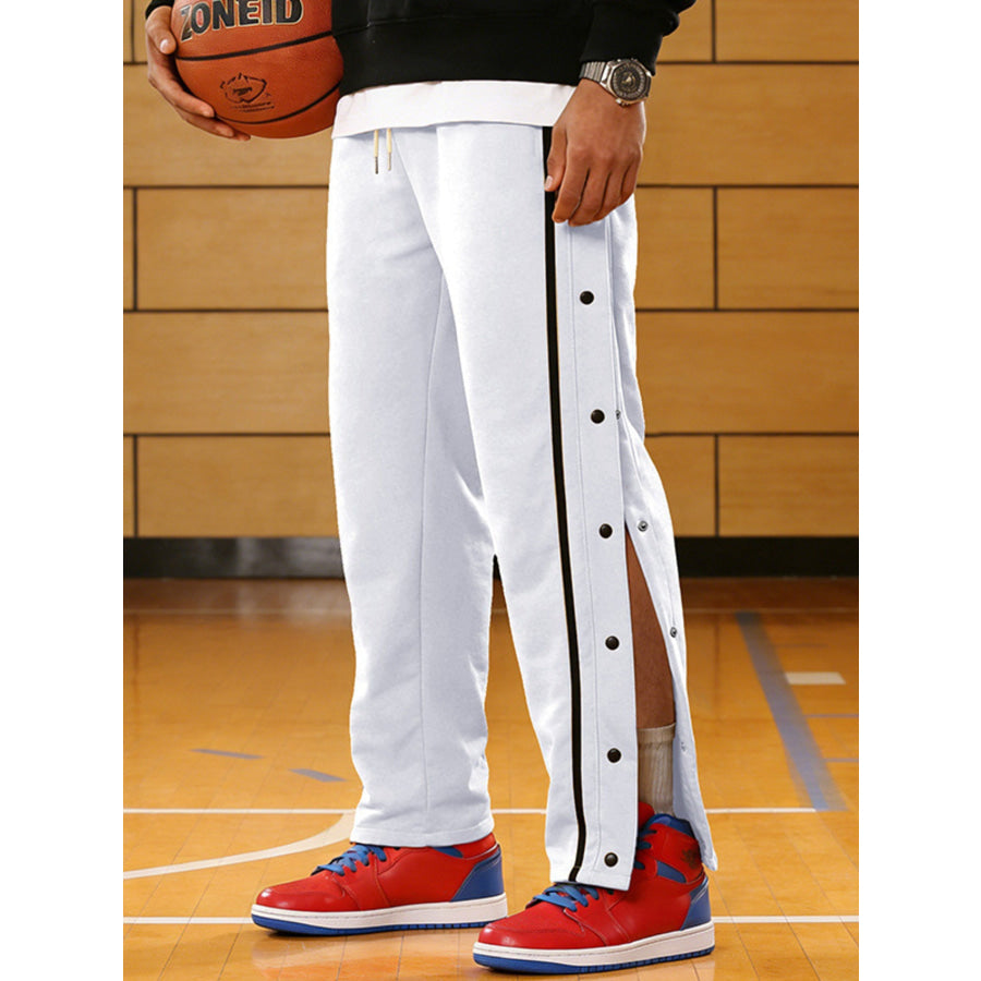 Men’s Full Size Side Snap Button Pants Plus Apparel and Accessories