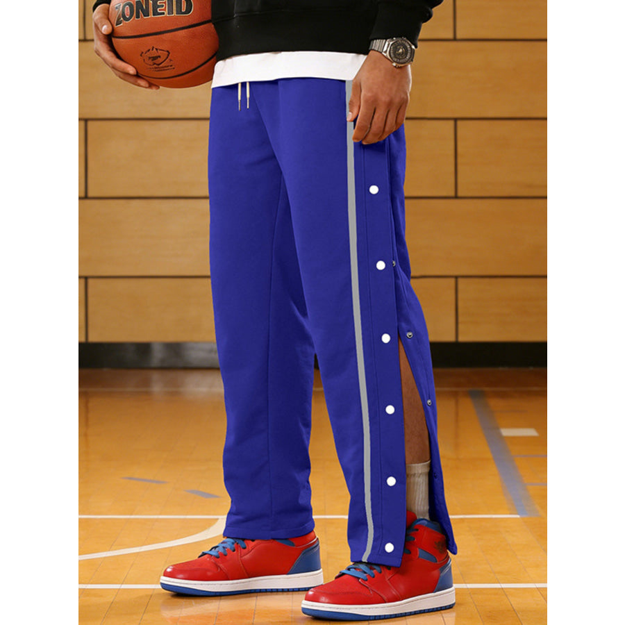 Men’s Full Size Side Snap Button Pants Plus Apparel and Accessories