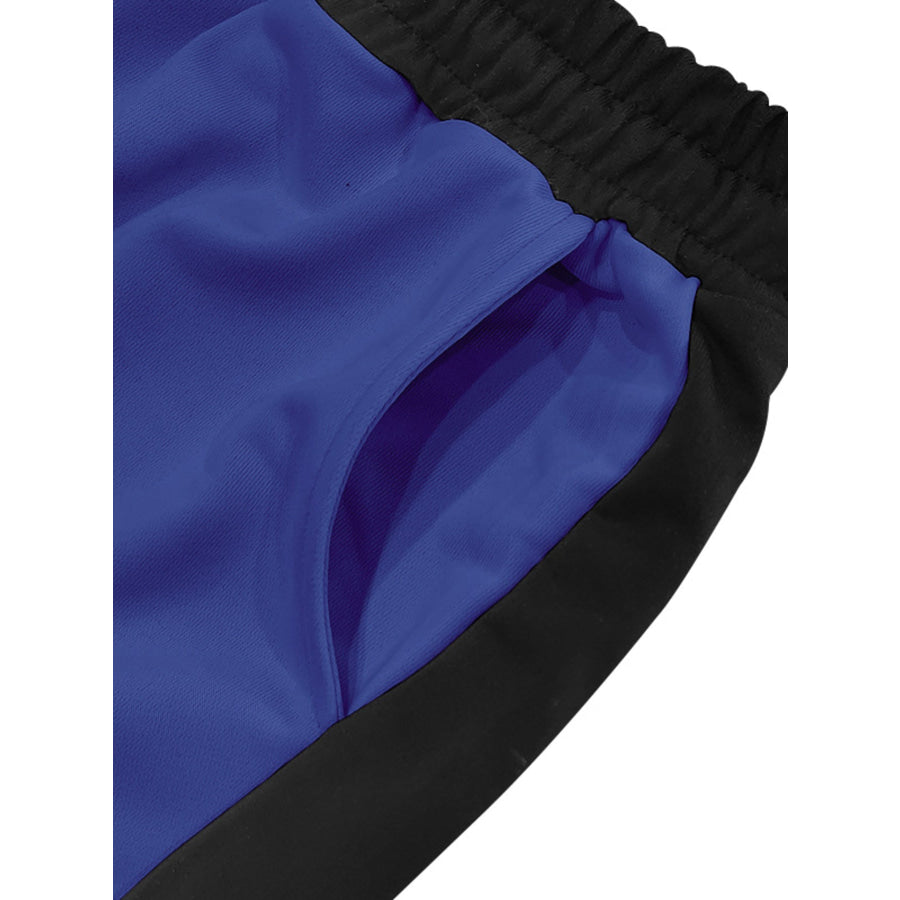 Men’s Full Size Side Stripe Wide Leg Pants Plus Size Apparel and Accessories