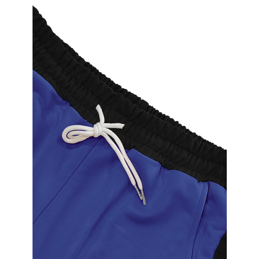 Men’s Full Size Side Stripe Wide Leg Pants Plus Size Apparel and Accessories