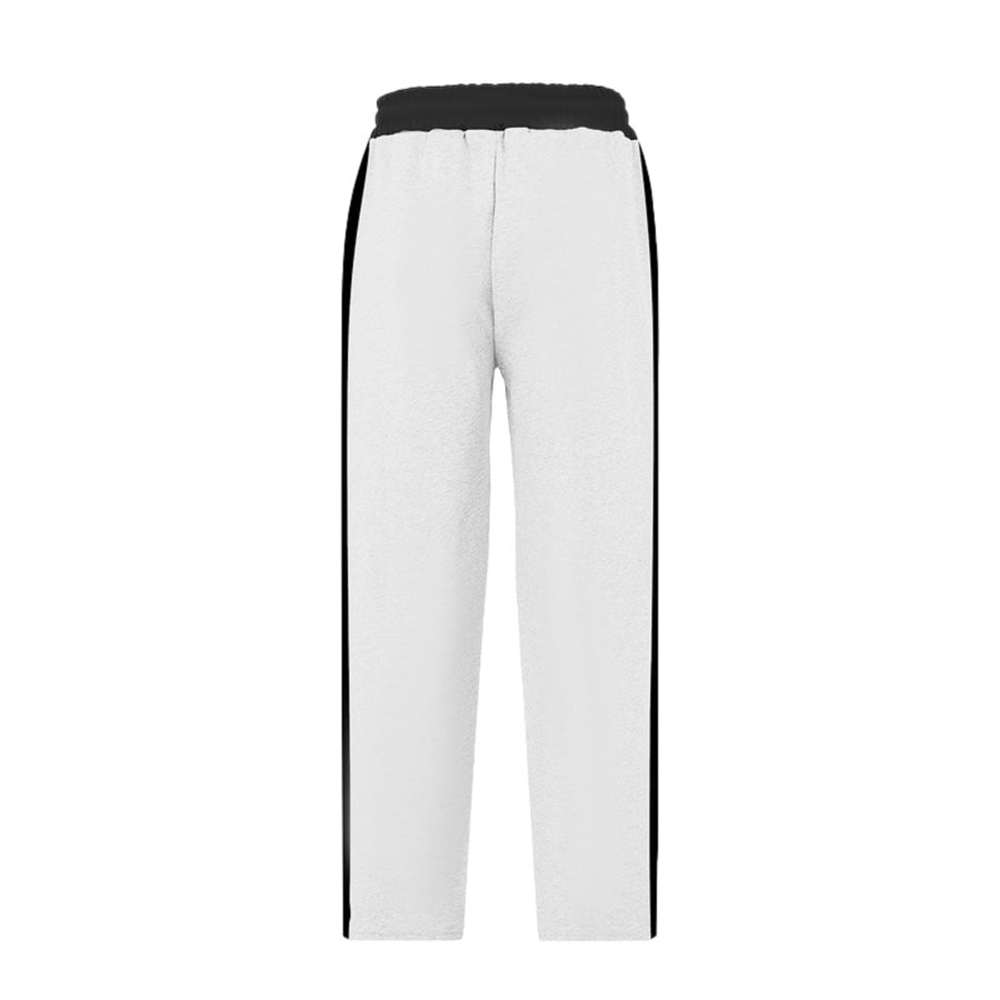 Men’s Full Size Side Stripe Wide Leg Pants Plus Size Apparel and Accessories