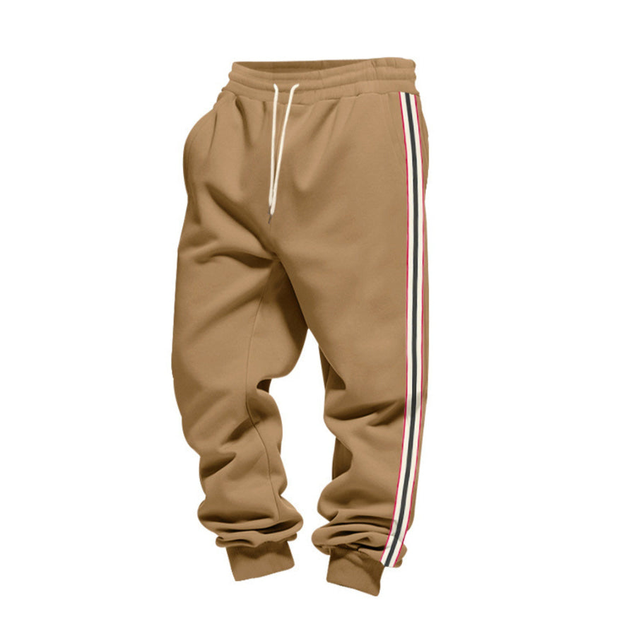Men’s Full Size Side-Striped Drawstring Joggers Plus Apparel and Accessories